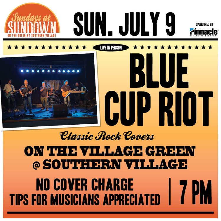 Sunday Night Live Music Series with the Blue Cup Riot